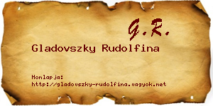 Gladovszky Rudolfina névjegykártya